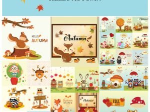 Hello Autumn Vector Illustrations