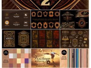 MightyDeals Bundle Of 500 Retro Vintage Design Elements