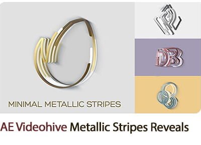 Minimal Metallic Stripes Reveals After Effects Templates