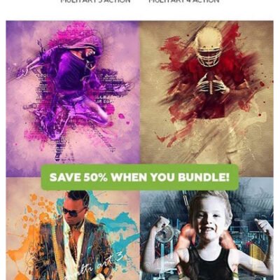 Multiart 4in1 Photoshop Actions Bundle