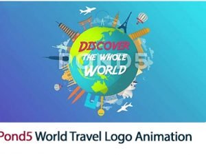 pond5 world travel logo animation