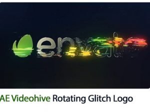 Rotating Glitch Logo After Effects Templates