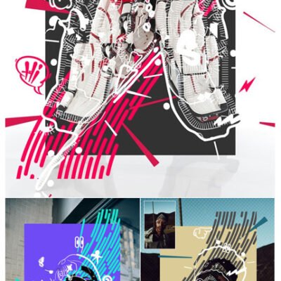 Scribble Doodle Collage Photoshop Action