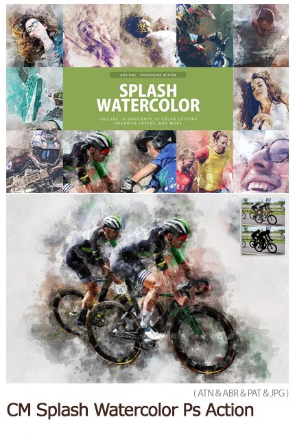 splash.watercolor.photoshop.action Splash Watercolor Photoshop Action