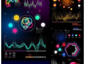 Technical Business Graph Infographic Element