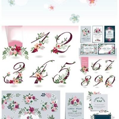 Vector Backgrounds And Elements With Flowers