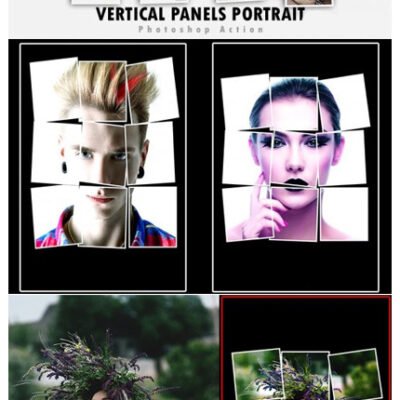 Vertical Panels Portrait Photoshop Action