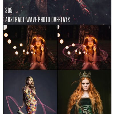 305 Abstract Wave Photo Overlays