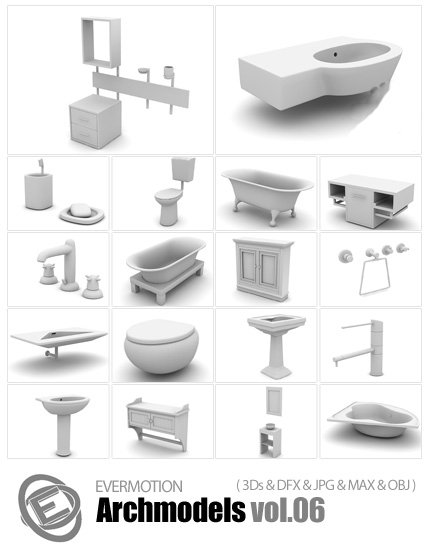 archmodels.06 Archmodels Vol.6-115 Highly Detailed Models Of Bathroom Equipement