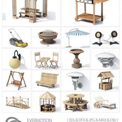 Archmodels Vol.22-100 Models Of Grills Benches Chairs Or Lawnmowers