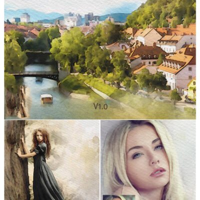 AURA Watercolor Sketch Photoshop Action