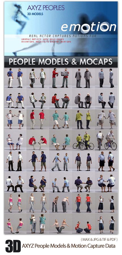 AXYZ People 3D Models And Motion Capture Data | visualstorms