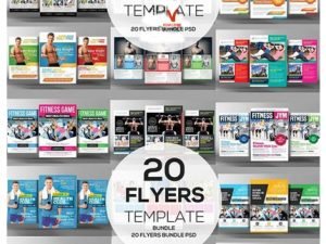 CM 20 Health And Fitness Flyers Bundle