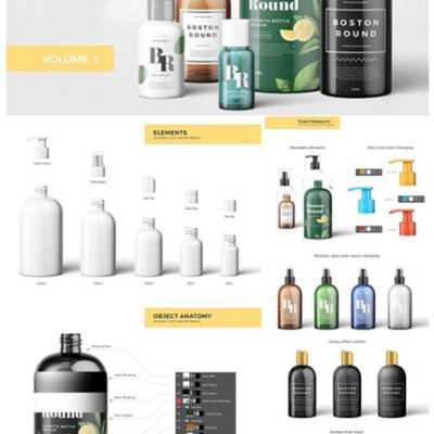 CM Cosmetic Bottles Mockup Vol.1