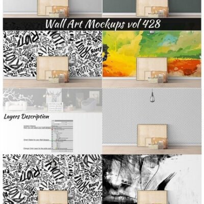 CM Wall Mockup Sticker Mockup