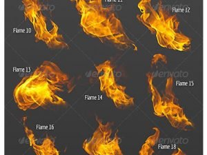 GraphicRiver 25 High Quality Hi-Res And Isolated Fire Flames