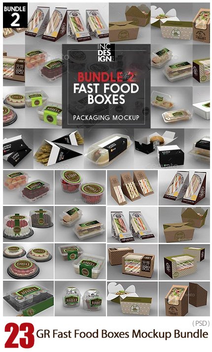 graphicriver.fast.food.boxes.mockup.bundle GraphicRiver Fast Food Boxes Mockup Bundle