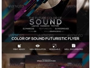 Graphicriver Futuristic Sound Flyer Design