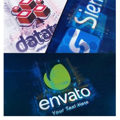 High Tech Logo V8 Glitch Reveal