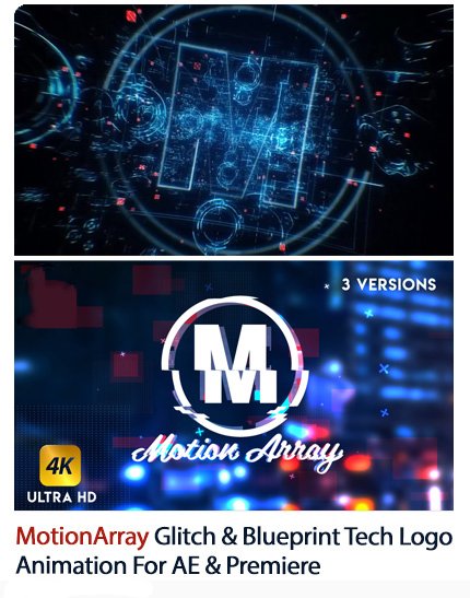 motionarray.glitch.and.blueprint.tech.logo.animation MotionArray Glitch And Blueprint Tech Logo Animation