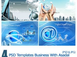 psd templates business with asadal