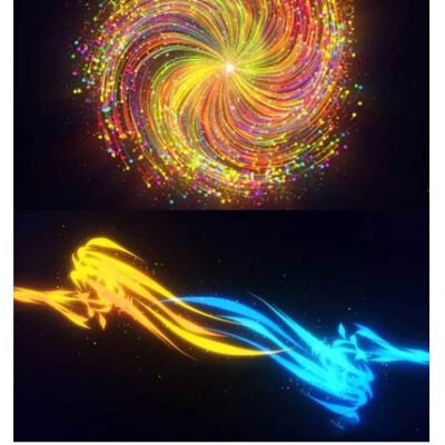 Swirling Trail And Swirly Color Trails Logo Reveal