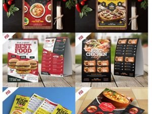 10 Fast Food Restaurant Menu Flyer PSD Templates