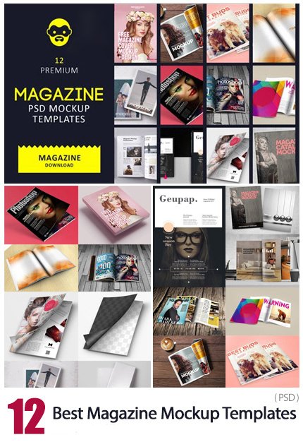 Download 12 Best Magazine Psd Mockup Templates Visualstorms