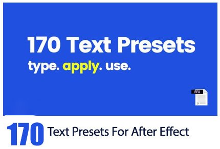 170.text.presets.for.after.effect 170 Text Presets For After Effect