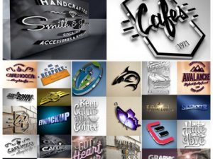 24 Awesome 3D Logo And Text Effect PSD Mockups