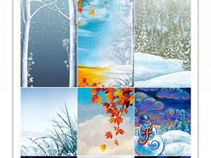 Autumn And Winter Canvases Backgrounds