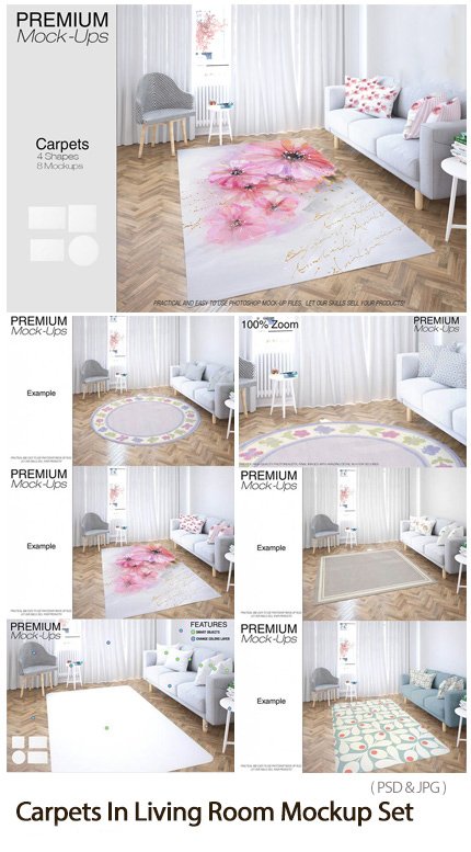 carpets.in.living.room.mockup.set Carpets In Living Room Mockup Set
