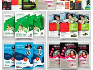 CM 10 Learn Driving School Flyer Bundle