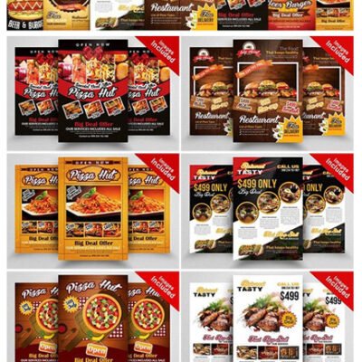 CM 10 Restaurant Flyer Templates Bundle