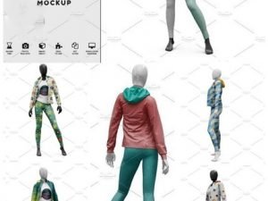 CM Female Fitness Sport Outfit 4 Mockup