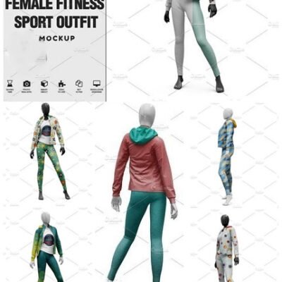 CM Female Fitness Sport Outfit 4 Mockup