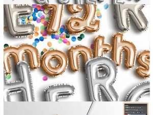 CM Foil Balloon Text Effect