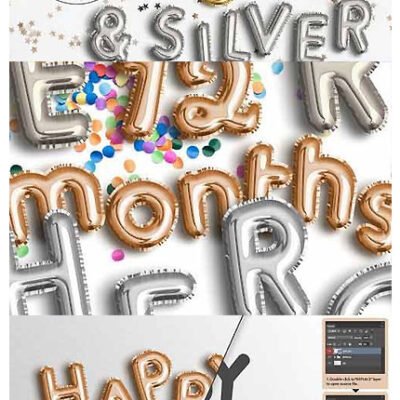 CM Foil Balloon Text Effect