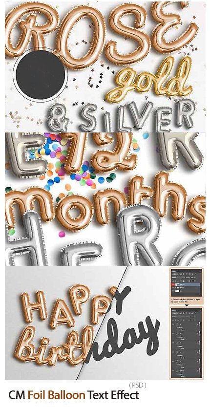 cm.foil.balloon.text.effect CM Foil Balloon Text Effect