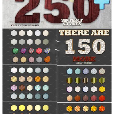 CM Mega Bundle 250 3D Text Styles