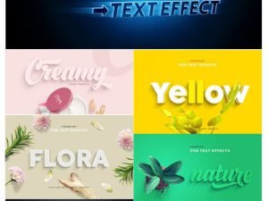 Collection Of 8 PSD Text Effect