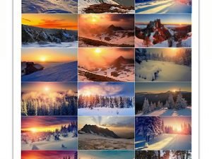 Collection Of Sunsets In The Mountains