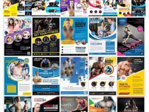 CreativeMarket 50 Fitness Flyers Bundle Template