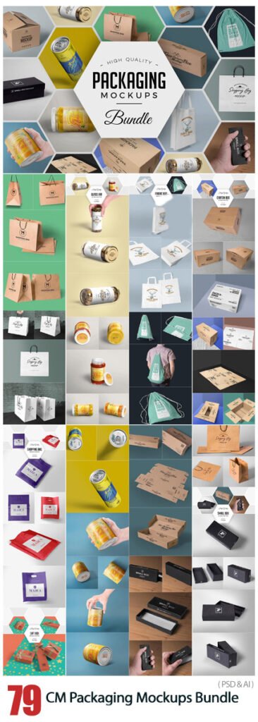 CreativeMarket 79 Amazing Packaging Mockups Bundle | visualstorms