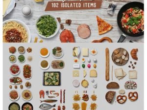 CreativeMarket Meals Isolated Food Items