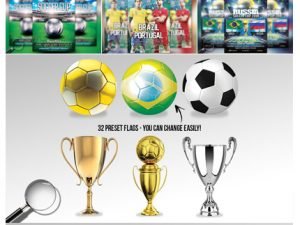 CreativeMarket World Soccer Cup 2018 2in1 Flyer