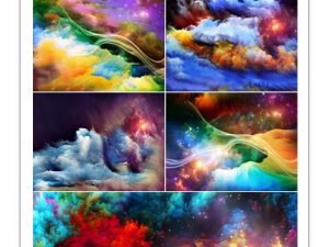 Fantasy color cloudy sky