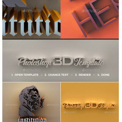 Graphicriver 3D Photoshop Template
