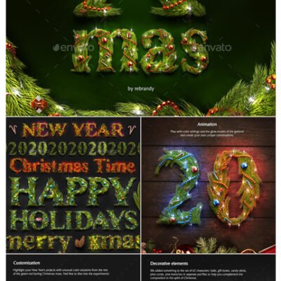 Graphicriver Christmas Animated Typeface