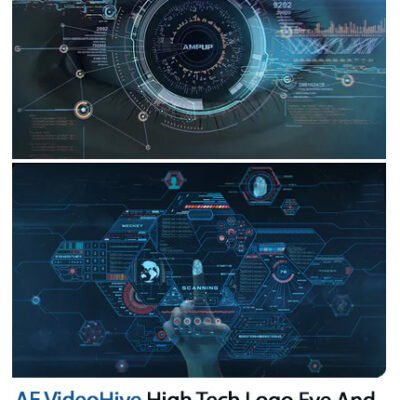 High Tech Logo Eye And Fingerprint